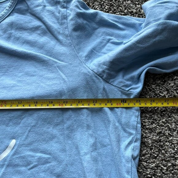 “Cat Mom” Womens Petite XL Blue/White Long Sleeve 100% Cotton Tshirt Top - Picture 6 of 7